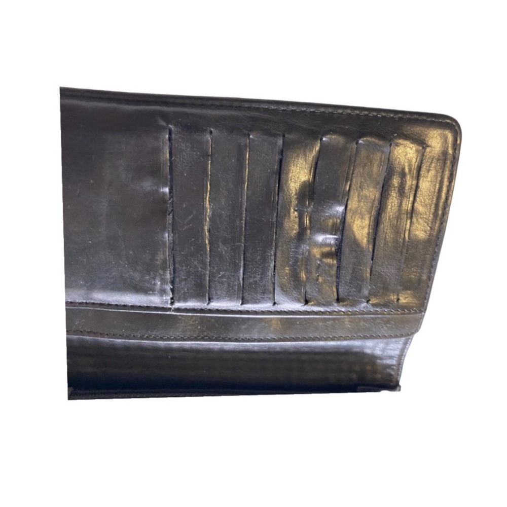 Chanel Micro Chocolate Bar Coco Mark Long Wallet Black Leather - Picture 6 of 13